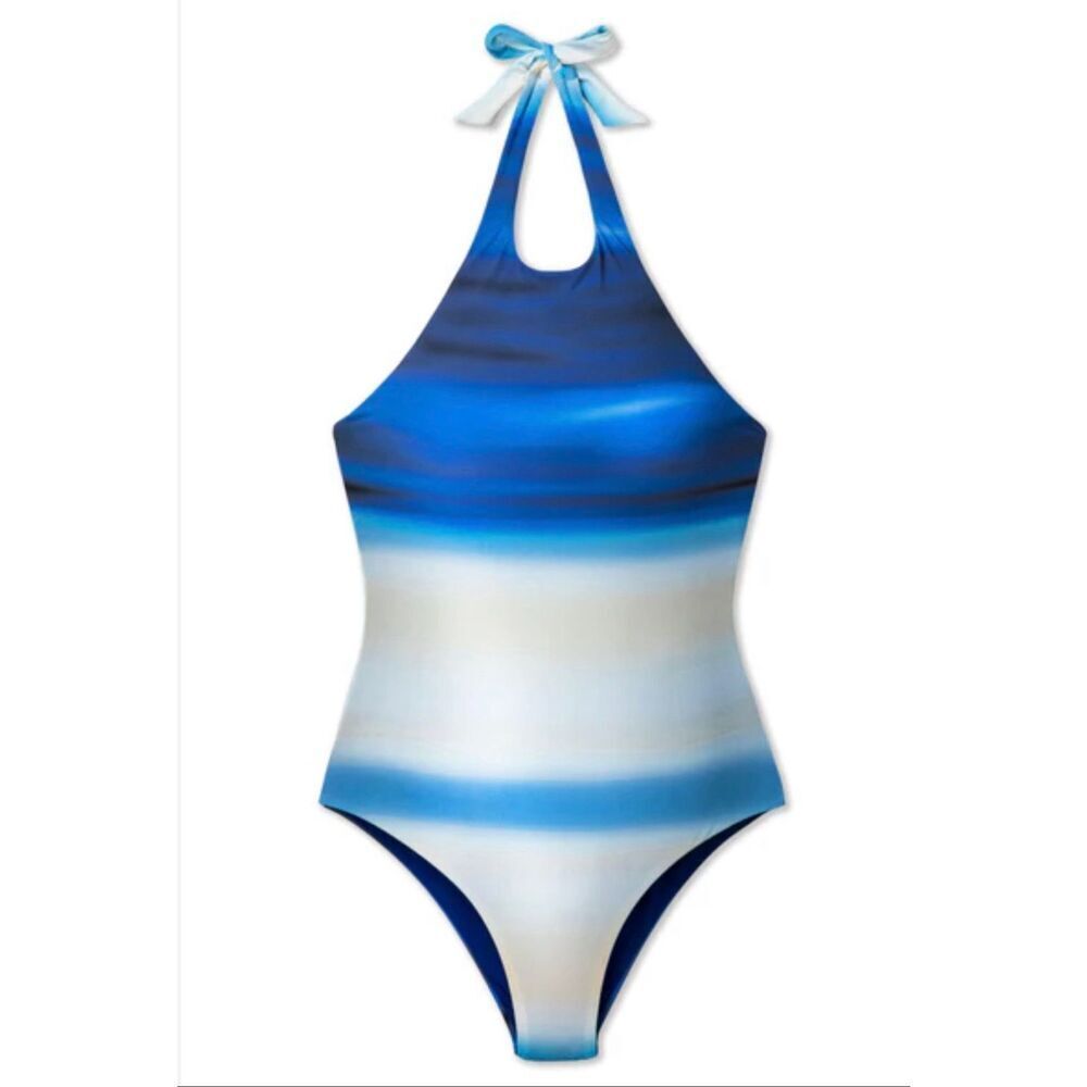 Wet Tidal Wave Misty One Piece Swimsuit | Blue in Medium
